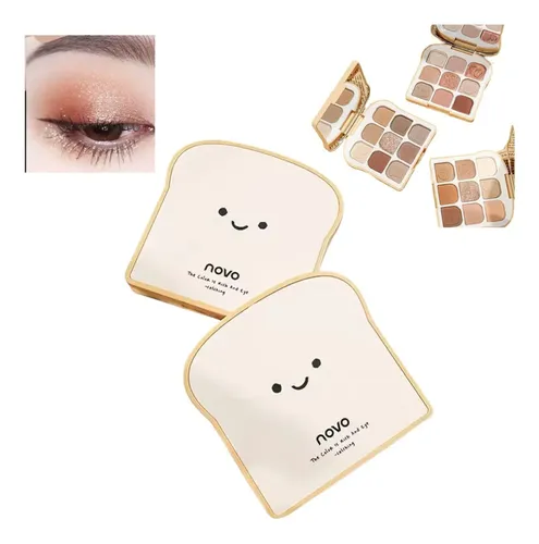 Paleta de Sombras Toast con 9 Tonos Mate y Brillantes