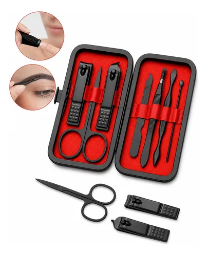 Set Manicura Y Pedicura 7 Piezas Acero Inoxidable Premium