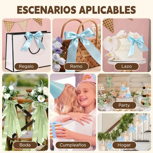 Rollo Liston Satinado Para Decoracion Ancho 4 Cm 91 Metros