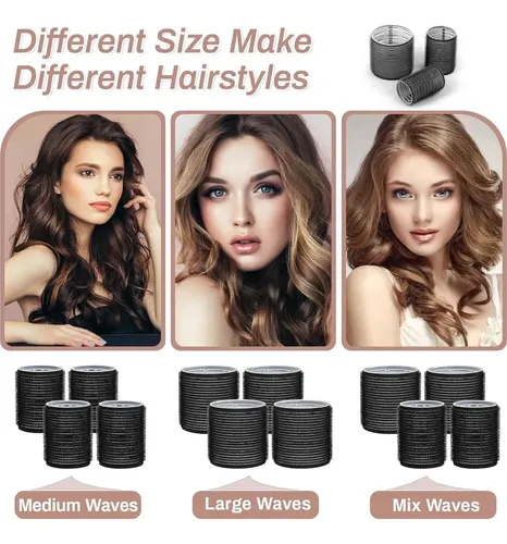 Set Rulos Auto-adherentes Para Cabello Shynek Jumbo Y