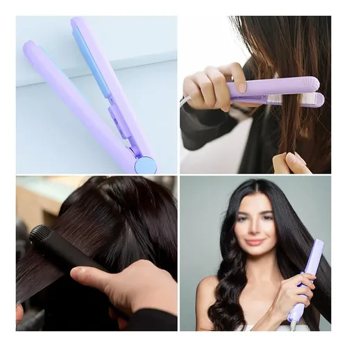 Mini Planchita Cabello Estuche Calentamiento Rápido Plancha