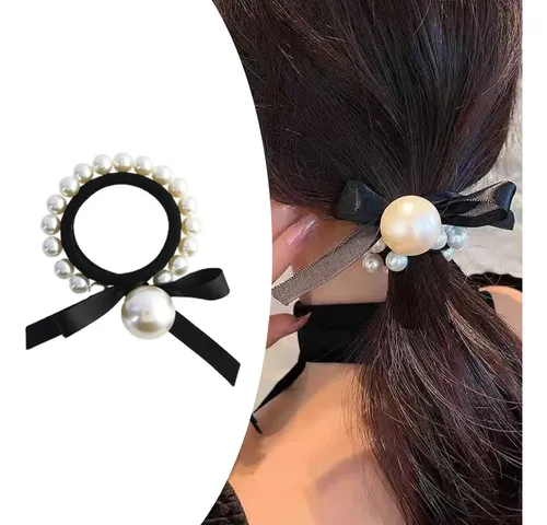 Cintas Elásticas Para El Pelo Con Perlas De Moda, Accesorios
