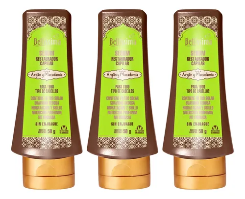 3 Serum Restaurador Capilar Argan Macadamia Bellissima 50 Gr