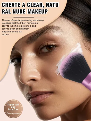 Set De Brochas Y Esponjas De Maquillaje Profesional Violeta