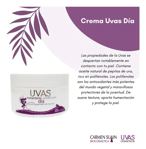 Crema Dia Humectante- Uvas Cosmeticos X 2