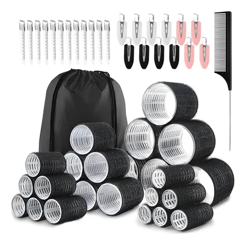 Juego De 50 Rulos Autoadhesivos Caija-h Para Cabello