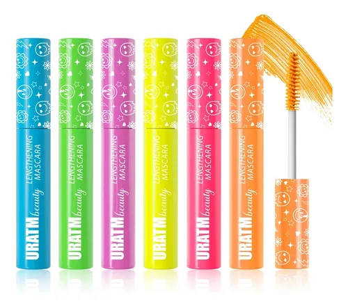 Mujer Rímel Fluorescente 6 Colores Volumen Impermeable