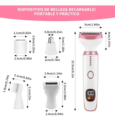 Y Depiladora Eléctrica Mujer Rasuradora Facial Y Corporal