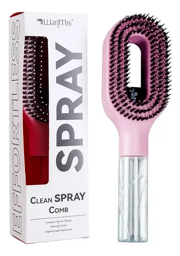 Botella Rociadora Y Peine Combinado Para Cabello Rosa