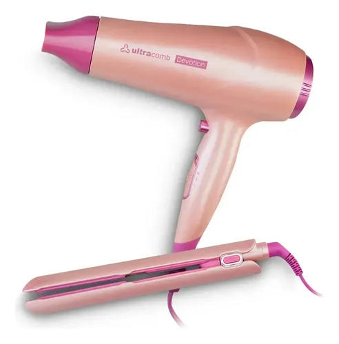 Set Devotion Secador De Pelo + Planchita Ceramica 2200w Ultracomb