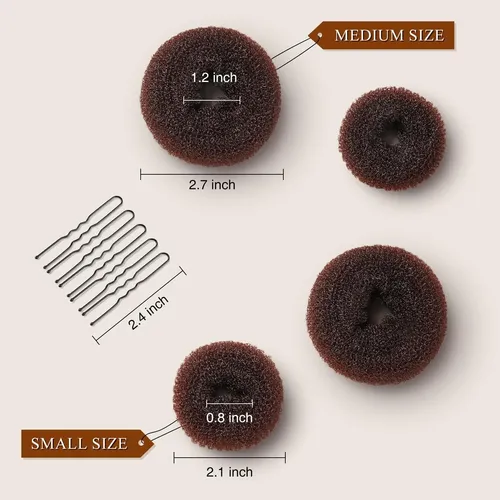 Hacedor De Moño Morgles 4pcs Con 10 Horquillas Negras