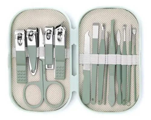 Set De 14 Cortauñas De Lujo Para Manicura Y Pedicura