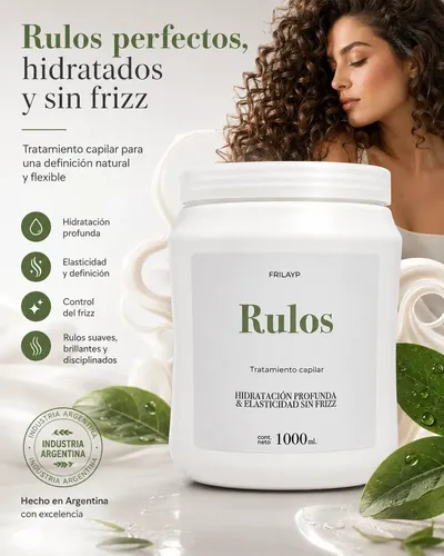 Mascara Capilar Rulos Frilayp X1000ml Hidratante