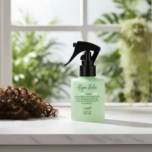 Formador E Hidratador De Rizos con Espirulina que hidrata y repara a la vez por su alto contenido proteico y aminoácidos (Único AMC aceptado en la línea) en Spray, Producto Profesional, 125Mls Line Up