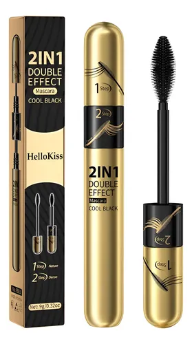 Mascara De Pestañas Rimel 2+1 Doble Efecto Alargador Curvado
