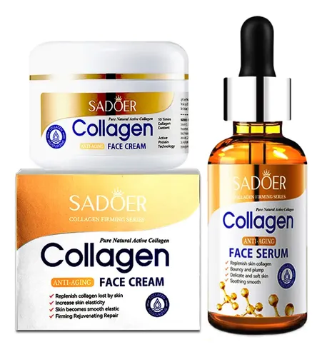 Set De Colágeno Para El Cuidado De La Piel, Crema Facial Bla
