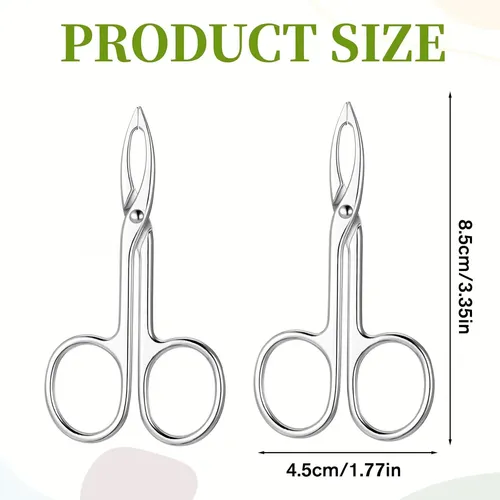 Pinzas Metalicas Para Cejas Y Vello Facial Plateadas