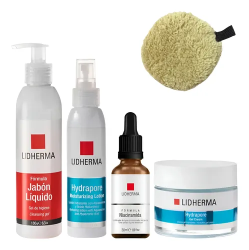 Rutina Skincare Piel Mixta Niacinamida Hidratacion Lidherma