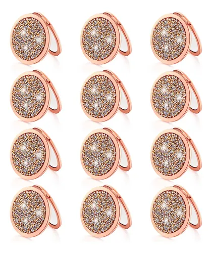 Espejo Cosmético Compacto Vicenpal Con Aumento 7 Cm Oro Rosa