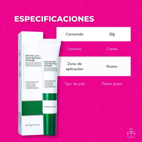 Crema Antiacné Con Ácido Salicílico Para Piel Grasa 20 G, Z