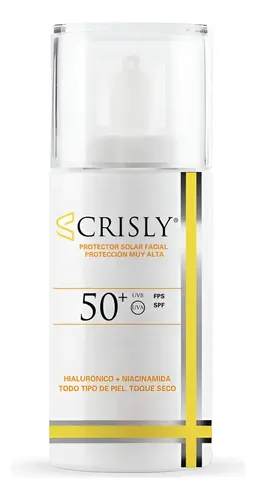 Protector Solar Crisly +50fps Acido Hialuronico Niacinamida