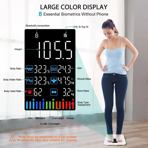 Báscula Digital Inteligente Para Grasa Corporal Ablegrid Par