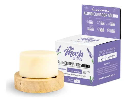 Acondicionador Solido Vegano Lavanda 80gr – Brillo Natural The Mash Store