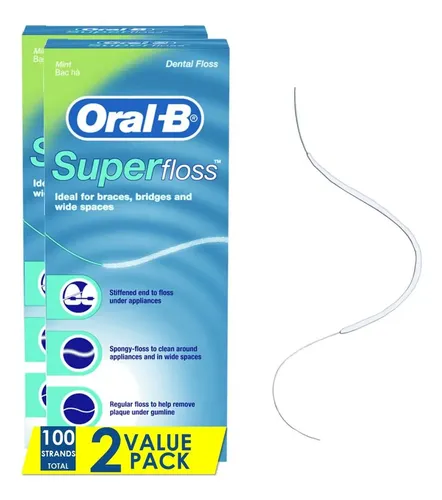 Hilos Dentales Menta Pre Cortados X50 Pack X2 Menta