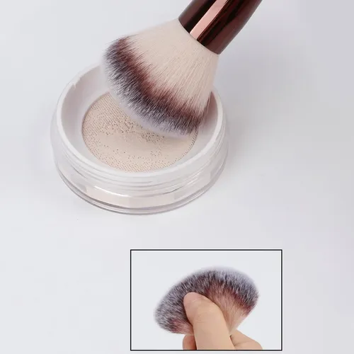 Set 3 Brochas Dobles For Maquillaje Líquido Y En Coffee