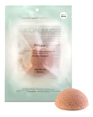 Konjac Esponja Facial Arcilla Rosa Frances Suaviza La Piel