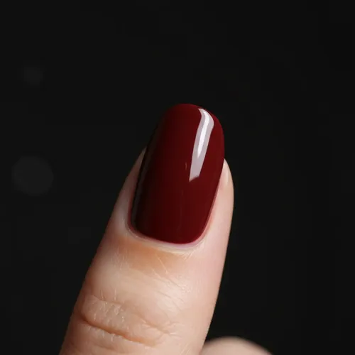 Kit 24 Uñas Postizas Lavish Color Bordó Press On Gel