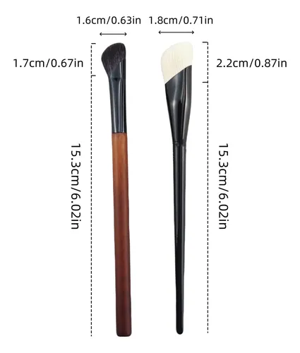 2 Unidadesbrocha Correctora Y Sombra Nasal En Forma De Aba Black