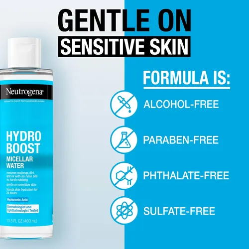 Agua Micelar Neutrogena Hydro Boost, 13.5 Onzas Líquidas