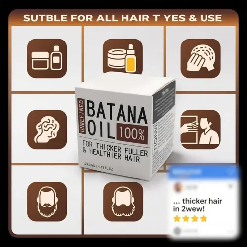 Aceite De Batana 100% Crudo Para El Crecimiento Del Cabello: