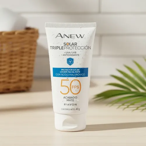 Avon Protector Solar Anew Triple Proteccion Fps 50 Mate 40g