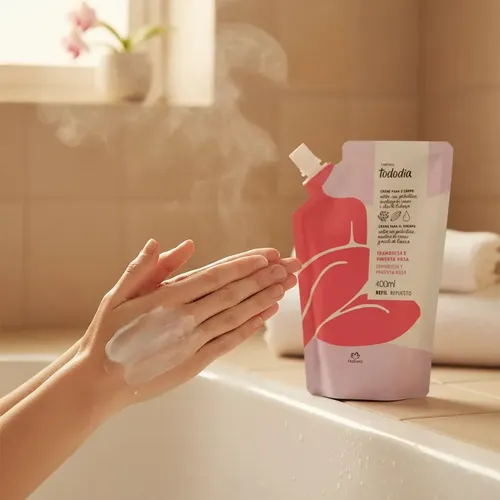 Natura Hidratante Corporal Tododia Repuesto Crema De 400 Ml Fragancia Frambuesa y pimienta rosa
