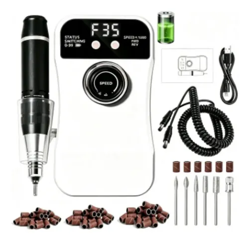 Lima Uñas Dmj230 35000rpm Portátil Pantalla Lcd Pulir Uñas