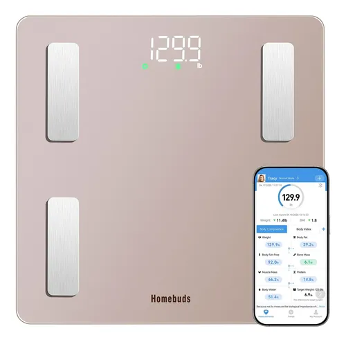 Homebuds Báscula Inteligente Hb9029 Bluetooth 400 Libras Ros