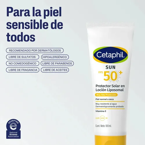 Cetaphil Sun FPS 50+ Protector Solar Gel Ligero Piel Sensible Mixta 100 ml