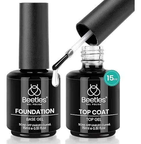 Beetles Gel Esmalte Base Y Top Coat Sin Limpieza Set 2
