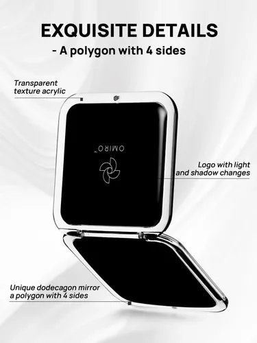 Espejo Compacto Omiro Plegable Con Aumento De 1x/15x Travel