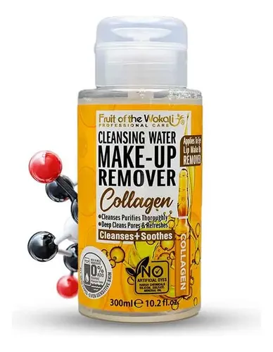 Agua Removedora Maquillaje Colageno Limpia Poros 300 Ml
