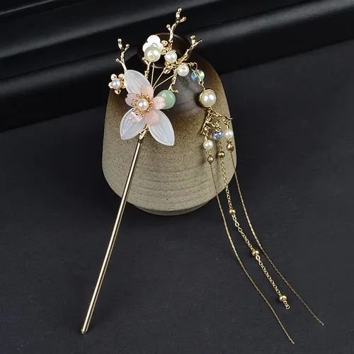 Lp* Tradicional Mujer Flor Cabello Palillos Accesorios Lll