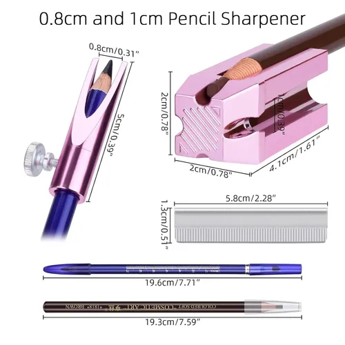 Set De Sacapuntas Para Maquillaje De Cejas Atomus, Lápiz Sha