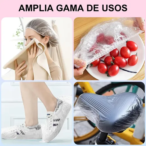 Gorro De Ducha Elástico Grueso 100 Uds Para Spa Y Baño