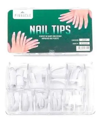 Pinnacle Nail Tips Blancas Confeccion Uñas Esculpidas X 200