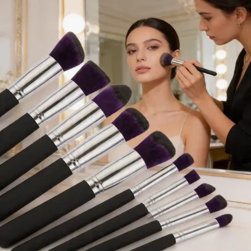 Set Pinceles Brochas Kabuki Profesionales Para Maquillaje