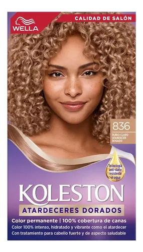 Kit de Tintura N°836 Rubio Claro Atardecer Rosado Koleston