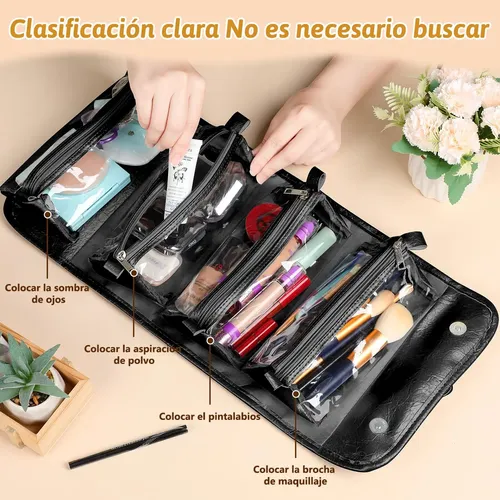 Neceser De Viaje For Mujer, 4 En 1, Impermeable, Plegable, [