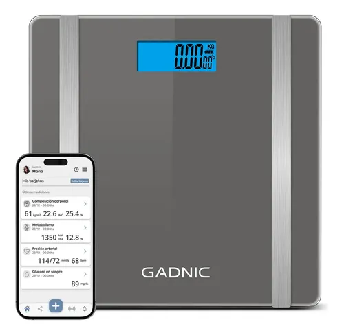 Balanza de Baño Digital Gadnic G07 BT 180 Kg Control Corporal Sincronizacion Movil